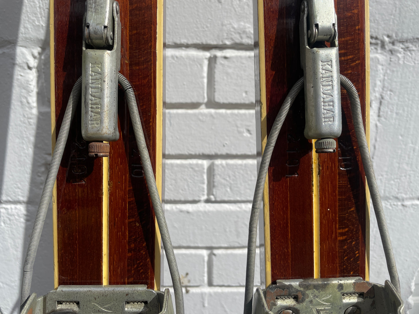 210cm Askjem "Elite" Fjellski Wood Cross-Country Mountain Skis - 1960s
