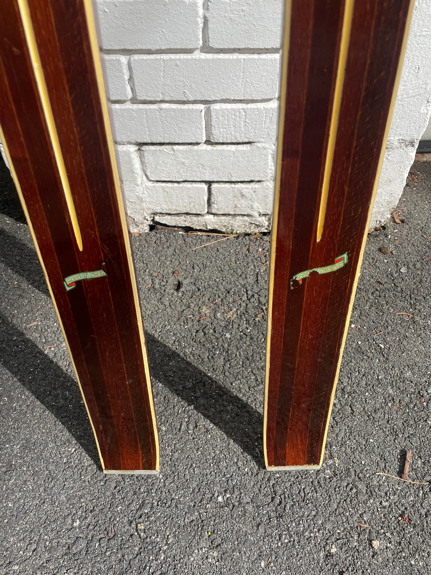 210cm Askjem "Elite" Fjellski Wood Cross-Country Mountain Skis - 1960s