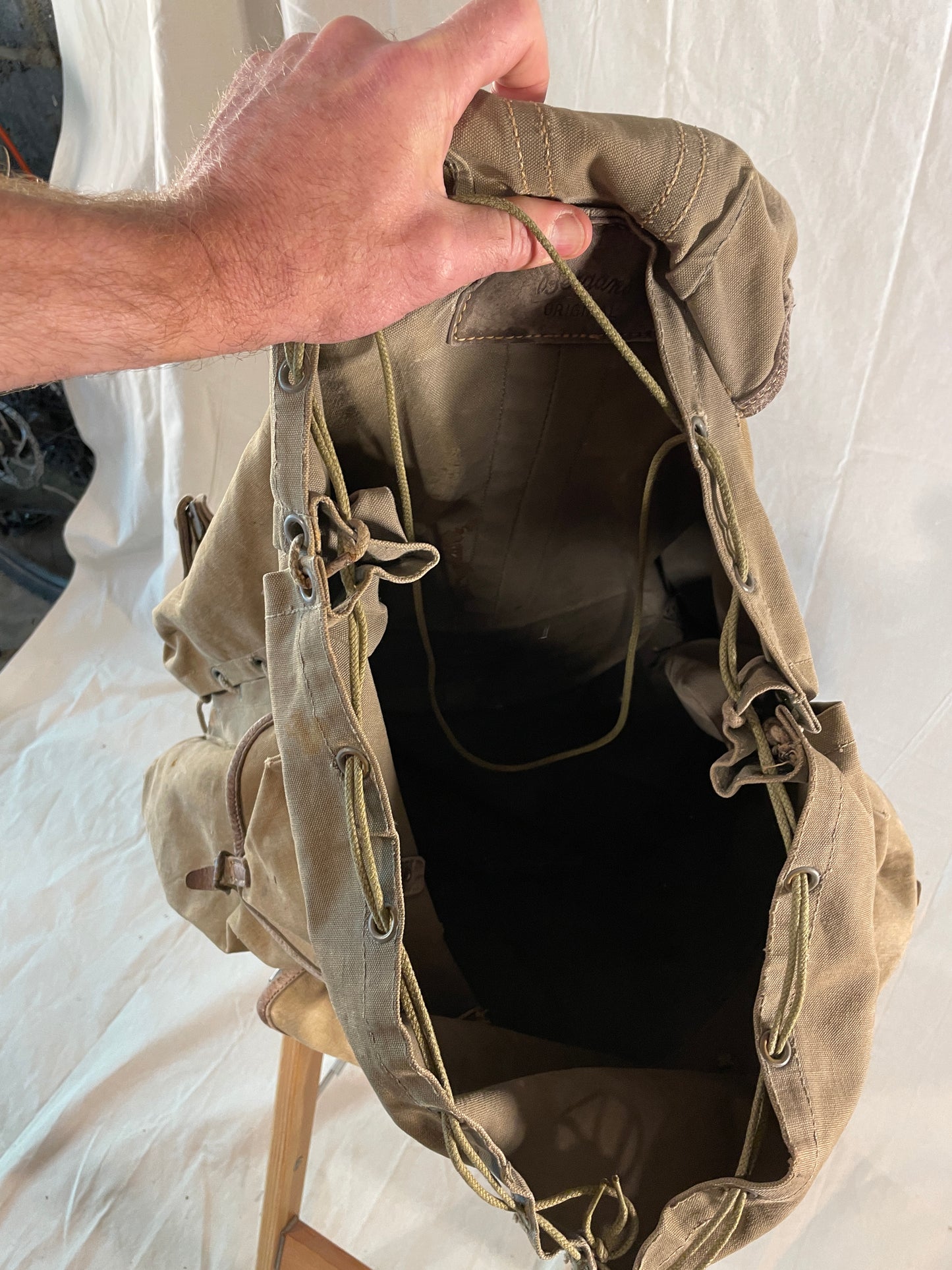 Vintage 1930s Bergans of Norway Leather/Canvas Frame Rucksack - FANTASTIC condition!
