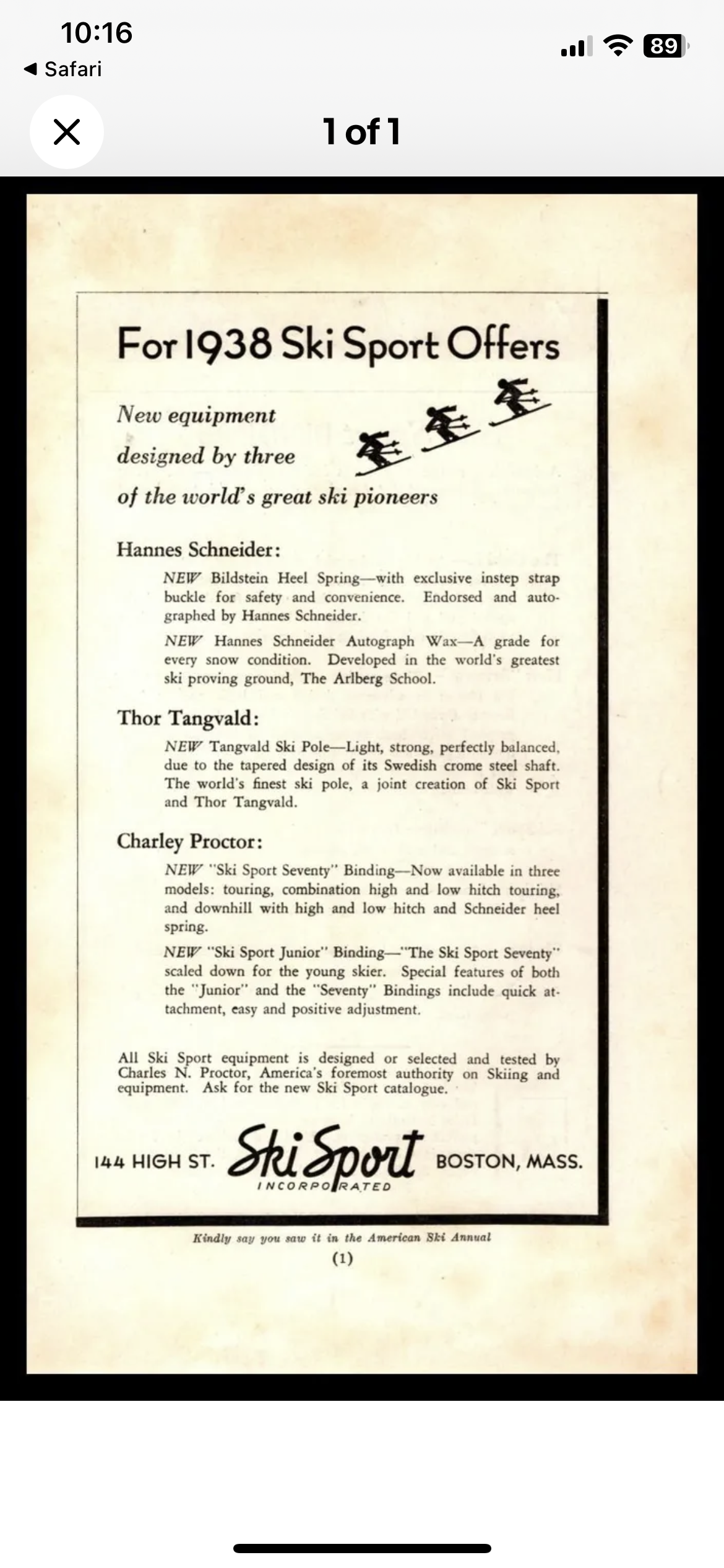 135cm 1930s Thor Tangvald Ski Poles - Swedish Steel! - Original Patina