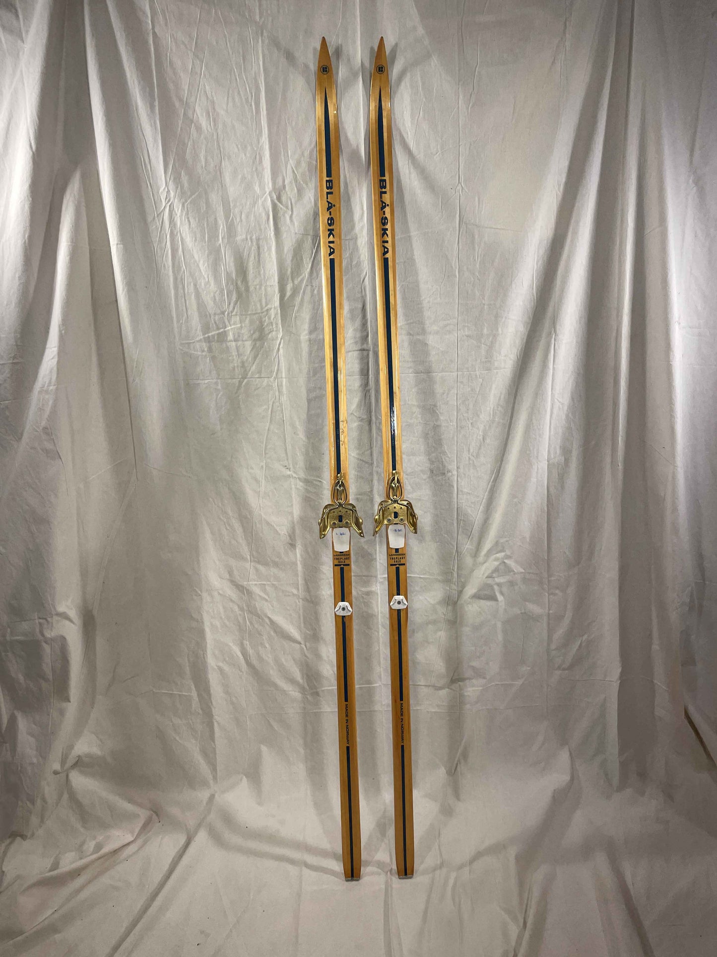 210cm Blå-Skia Wood Nordic Racing Skis - Low-Maintenance Base - Completely Restored - Ready for Snow!