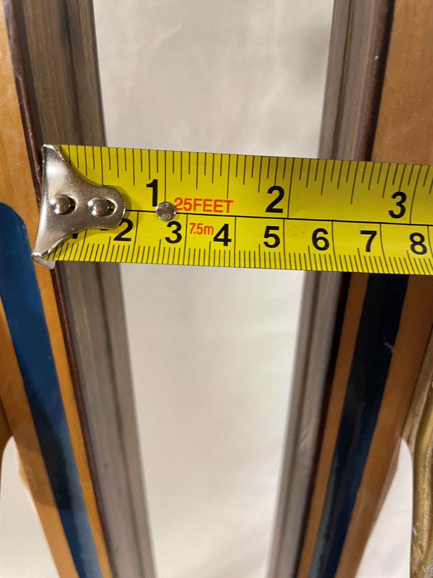 210cm Blå-Skia Wood Nordic Racing Skis - Low-Maintenance Base - Completely Restored - Ready for Snow!