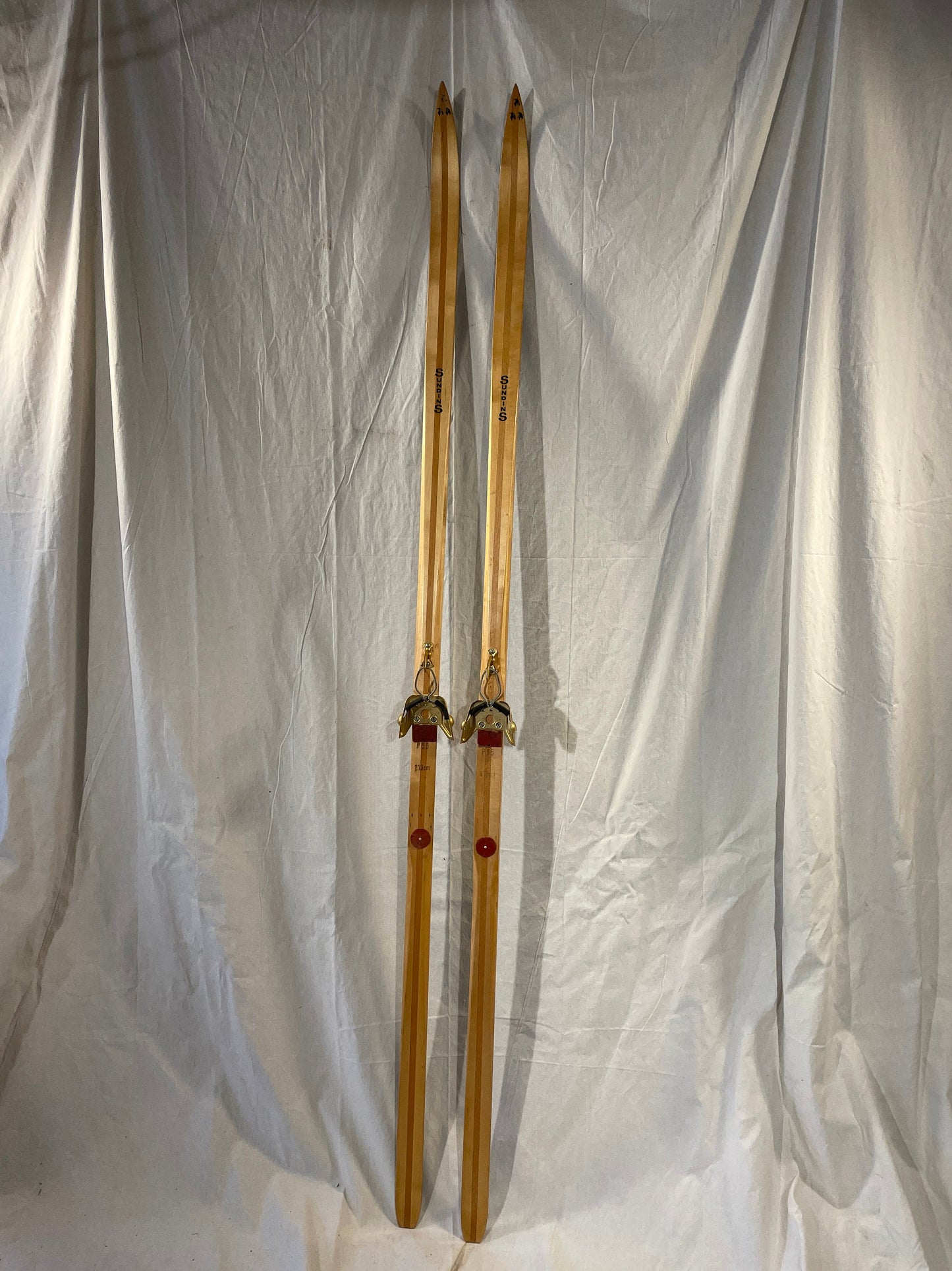 213cm Sundins P-55 Light Touring Wood Cross-Country Skis - ALMOST NEW!!!