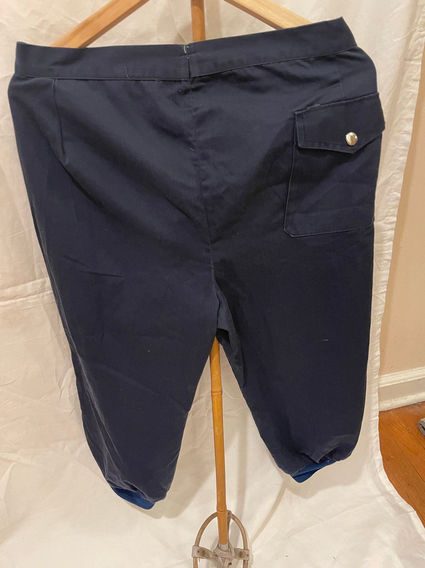 Size 32 Cross-Country Skiing Knicker Pants - "Falconfleat" Toronto - Blue Cotton/Poly Blend