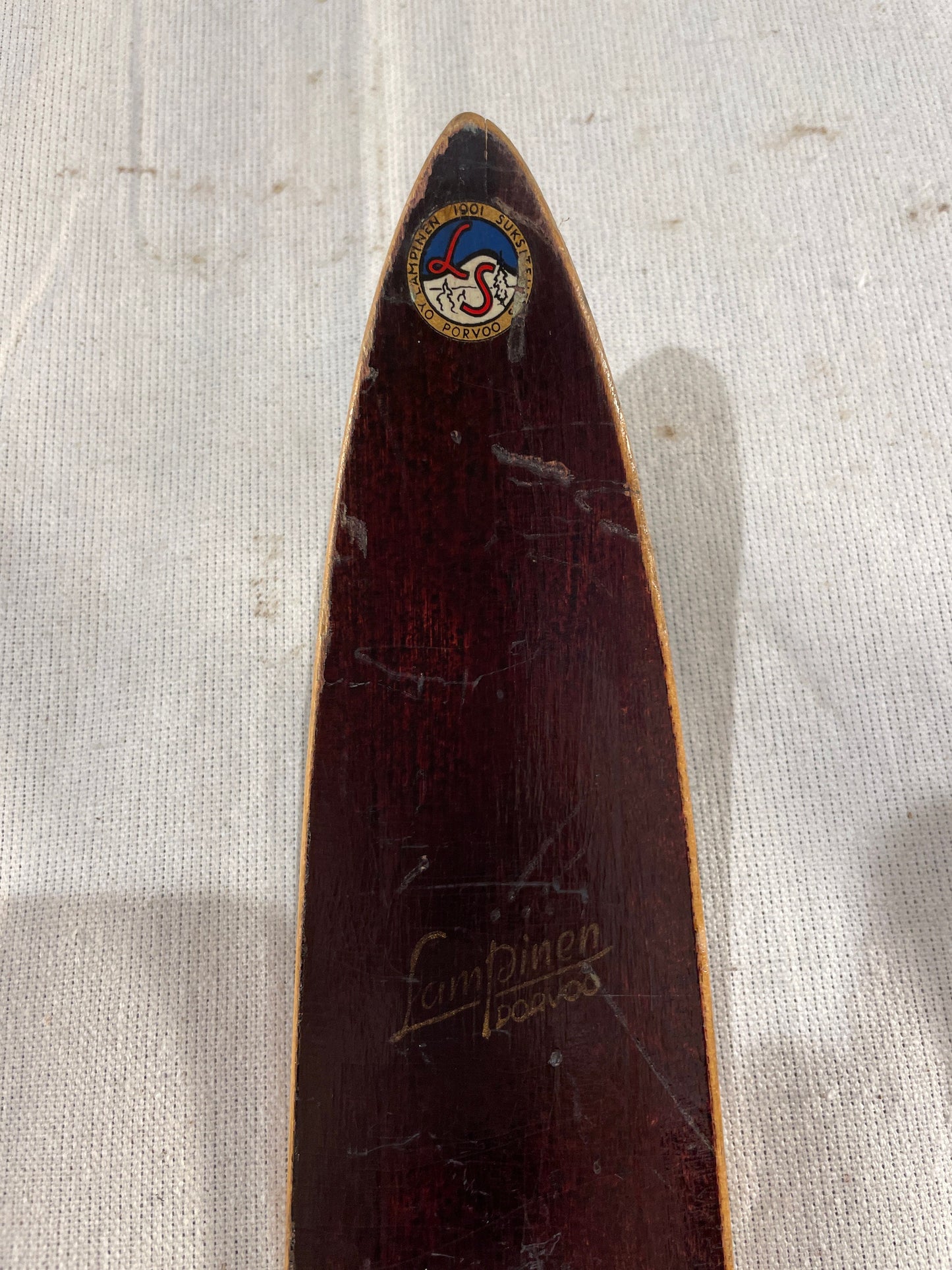 195cm Lampinen FINLAND "Kilpa 5" Wood Cross-Country Racing Skis - Great Shape!