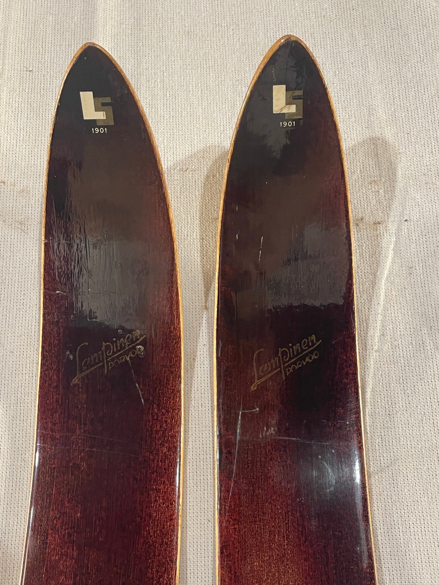 200cm Lampinen "Kilpa 5" Wood Cross-Country Racing Skis - 1970s - FINLAND!!!