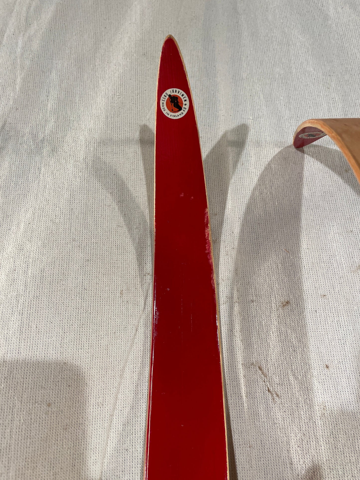 210cm Esko Järvinen Wood Cross-Country Racing Skis - Birch Base - Never Tarred