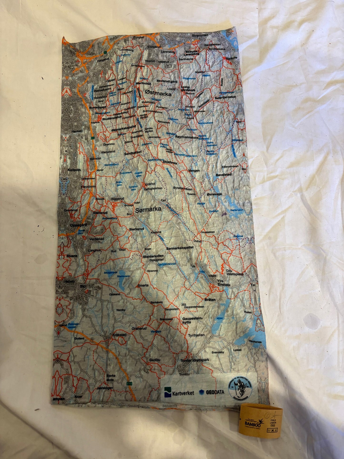 Oslo Cross-Country Ski Map Neck Gaiter/Buff