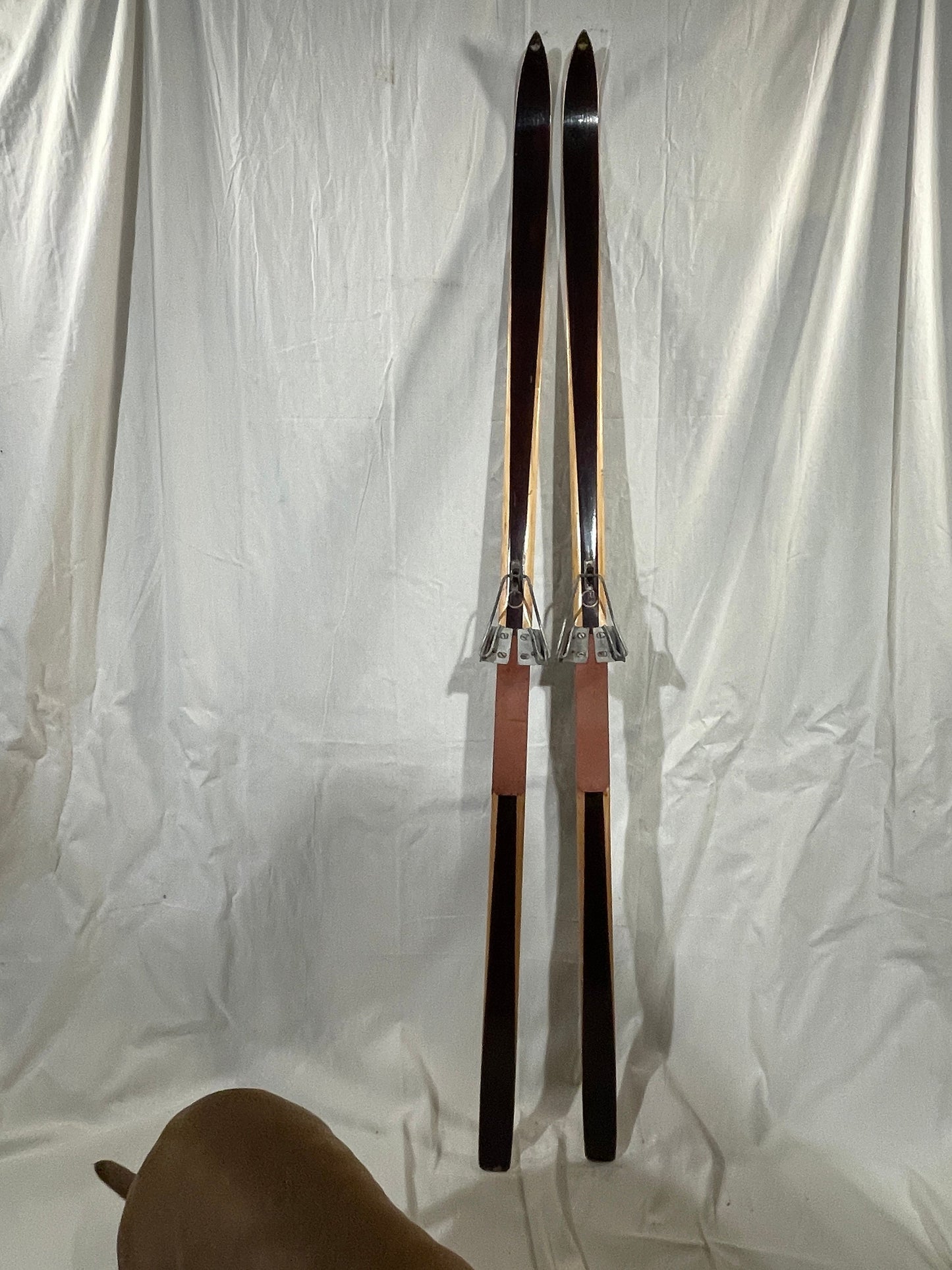 195cm Lampinen FINLAND "Kilpa 5" Wood Cross-Country Racing Skis - Great Shape!
