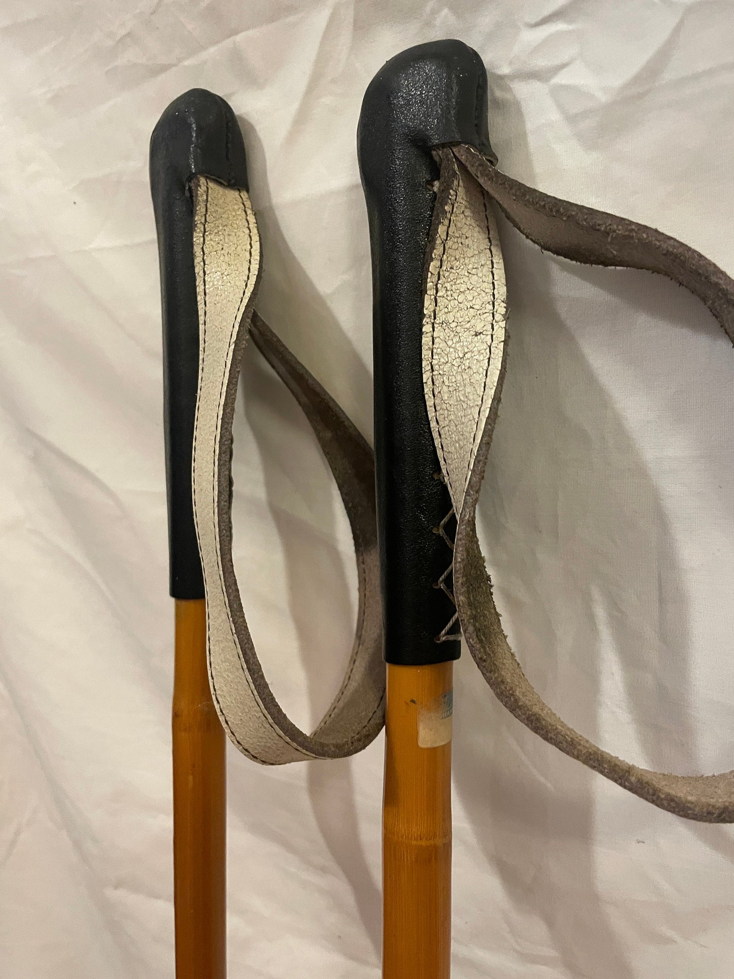 145cm Liljedahl Bamboo Cross-Country Ski Racing Poles - Mid 1960s!!