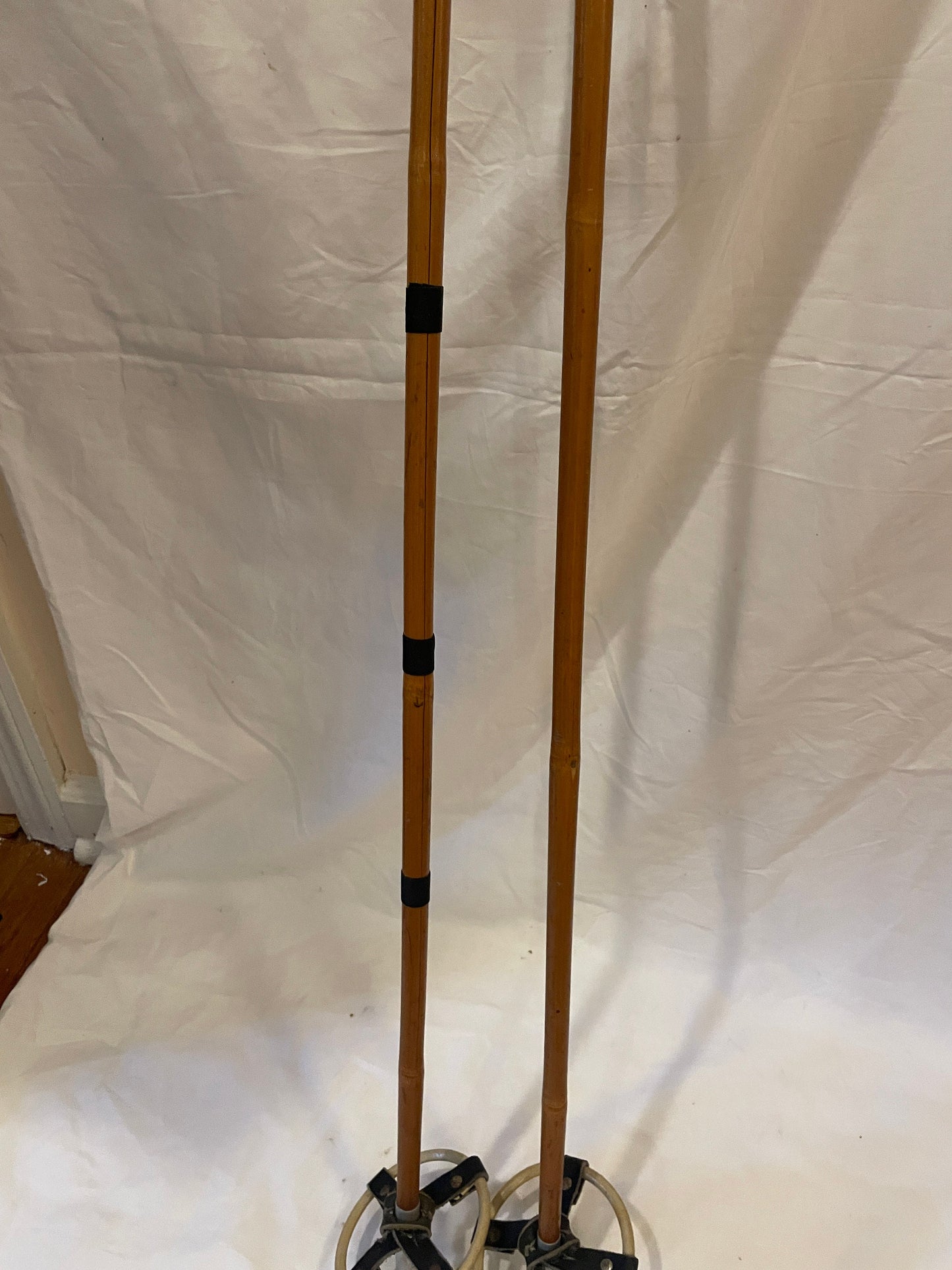 120cm Gresvig Norwegian Bamboo Cross-Country Ski Poles - Bamboo/Leather