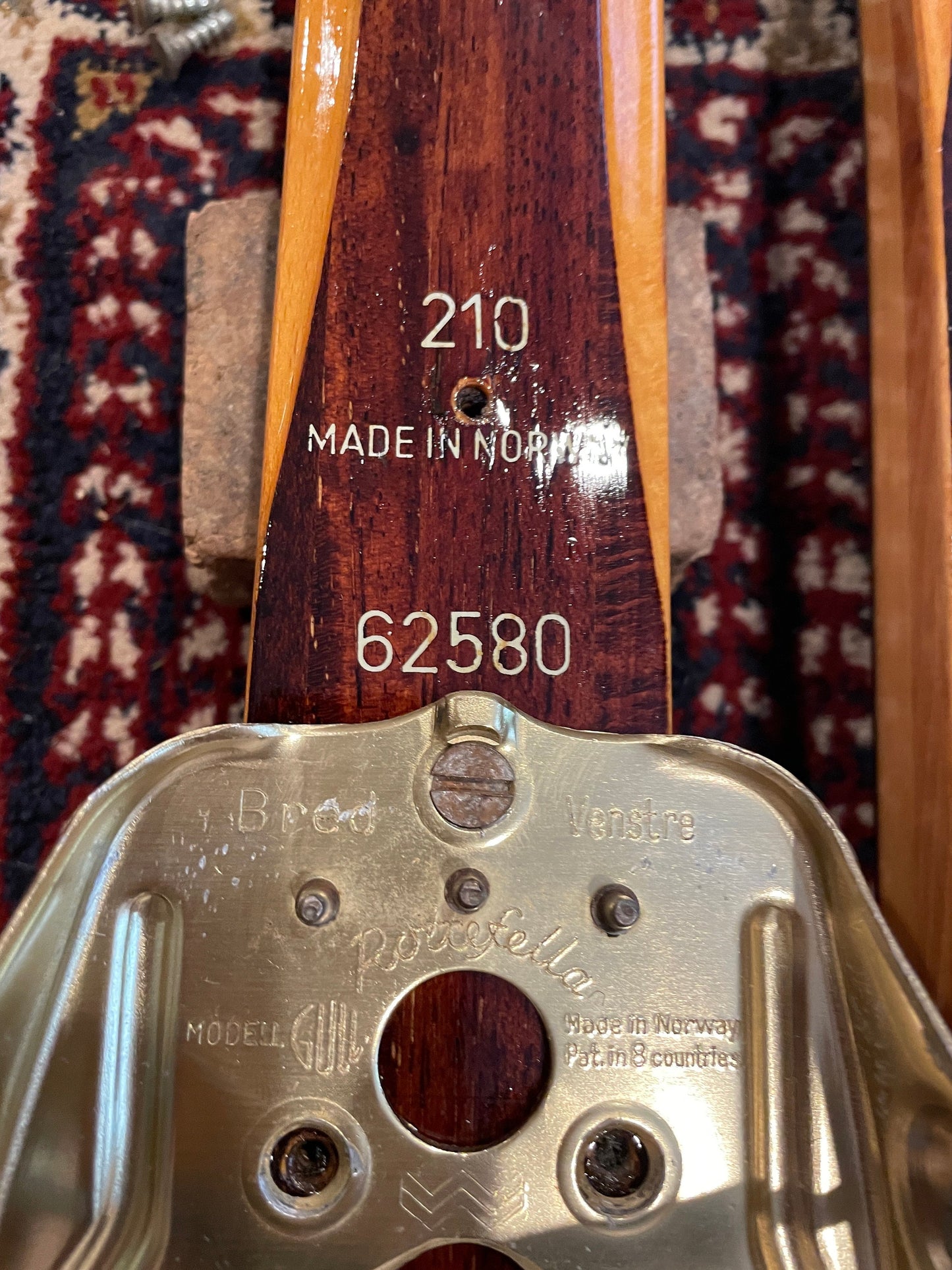 210cm Sigmund Ruud Wood Cross-Country Skis - NORWAY - Beautifully Refinished!
