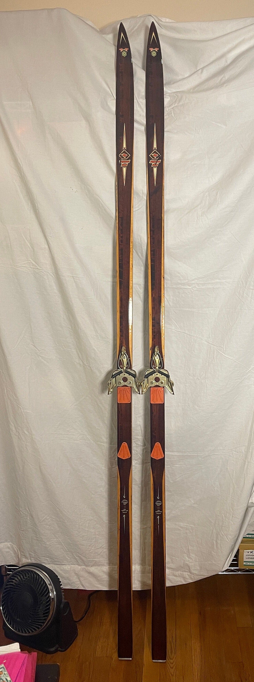 210cm Sigmund Ruud Wood Cross-Country Skis - NORWAY - Beautifully Refinished!