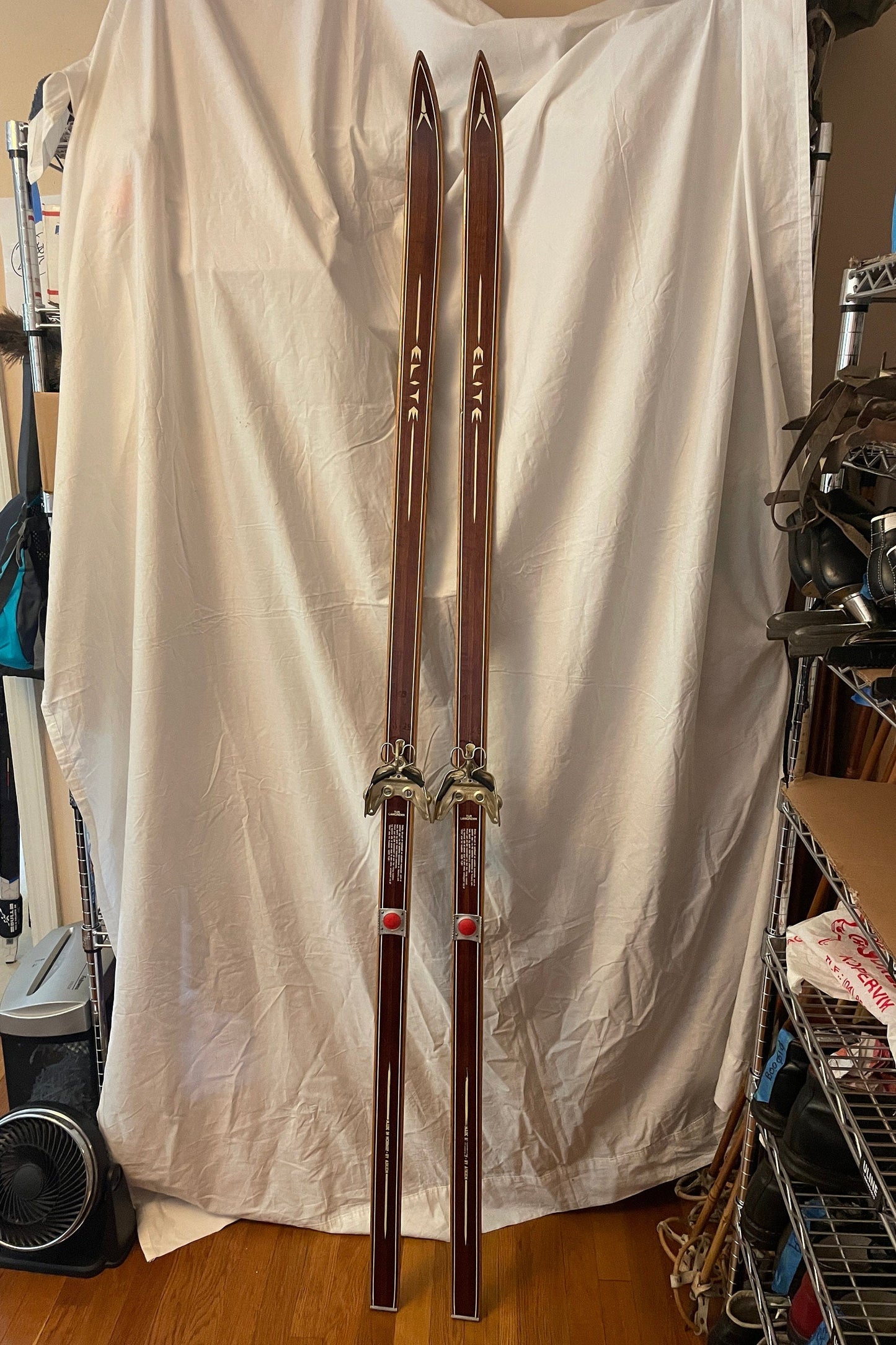 195cm Askjem "Elite" Early 1970s Wood Cross-Country Skis - The Smell of Fresh PINE TAR!!!