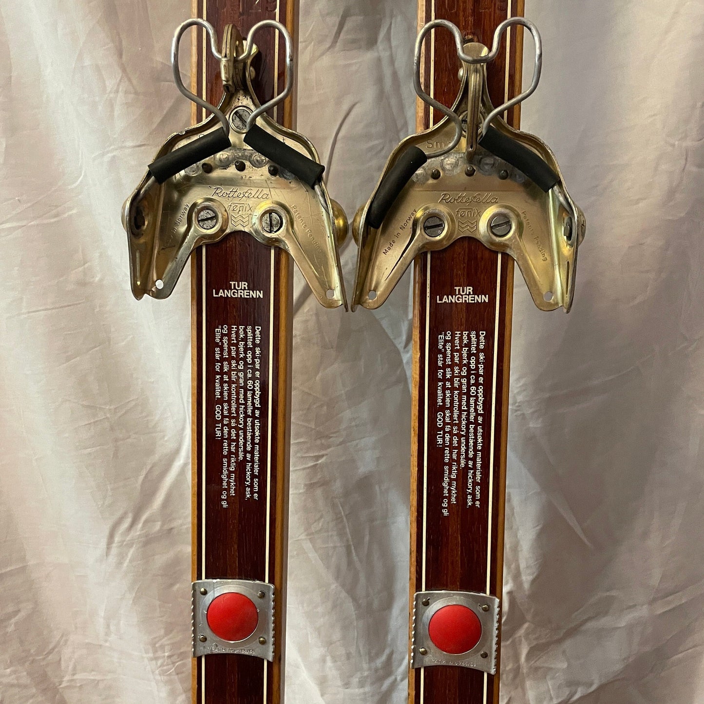 195cm Askjem "Elite" Early 1970s Wood Cross-Country Skis - The Smell of Fresh PINE TAR!!!