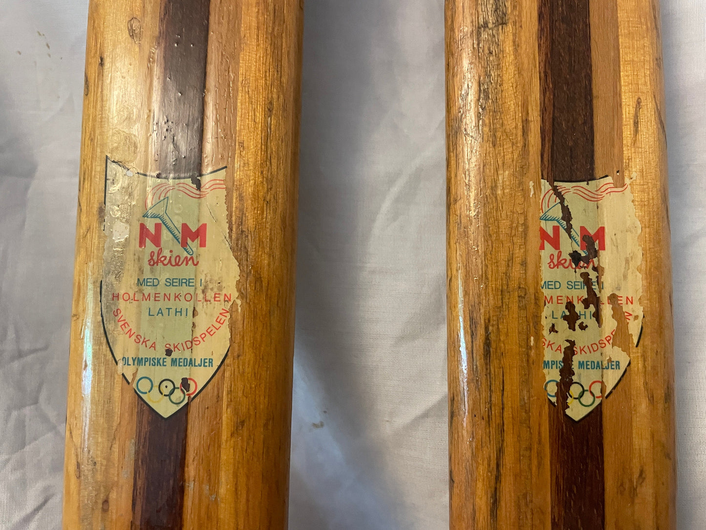 210cm Landsem Early 1960s Wood Cross-Country Racing Skis - Norway - History to the MAX!