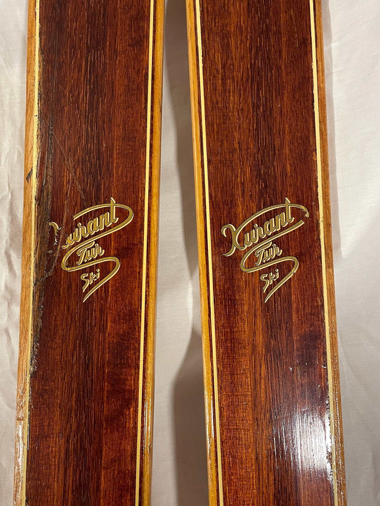 205cm Askjem "Kurant Tur Ski" Wood Cross-Country Touring Skis - 1960s