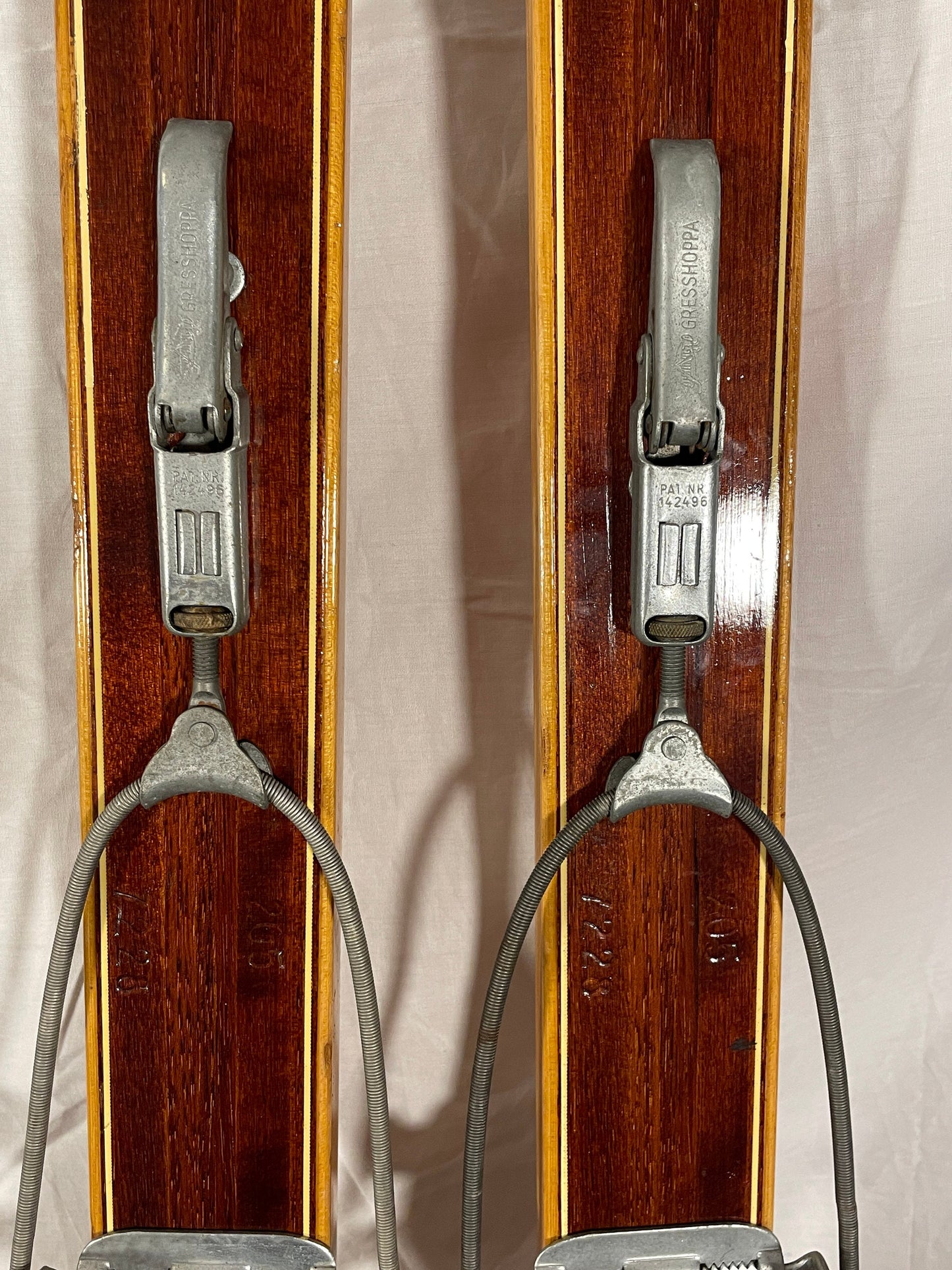 205cm Askjem "Kurant Tur Ski" Wood Cross-Country Touring Skis - 1960s