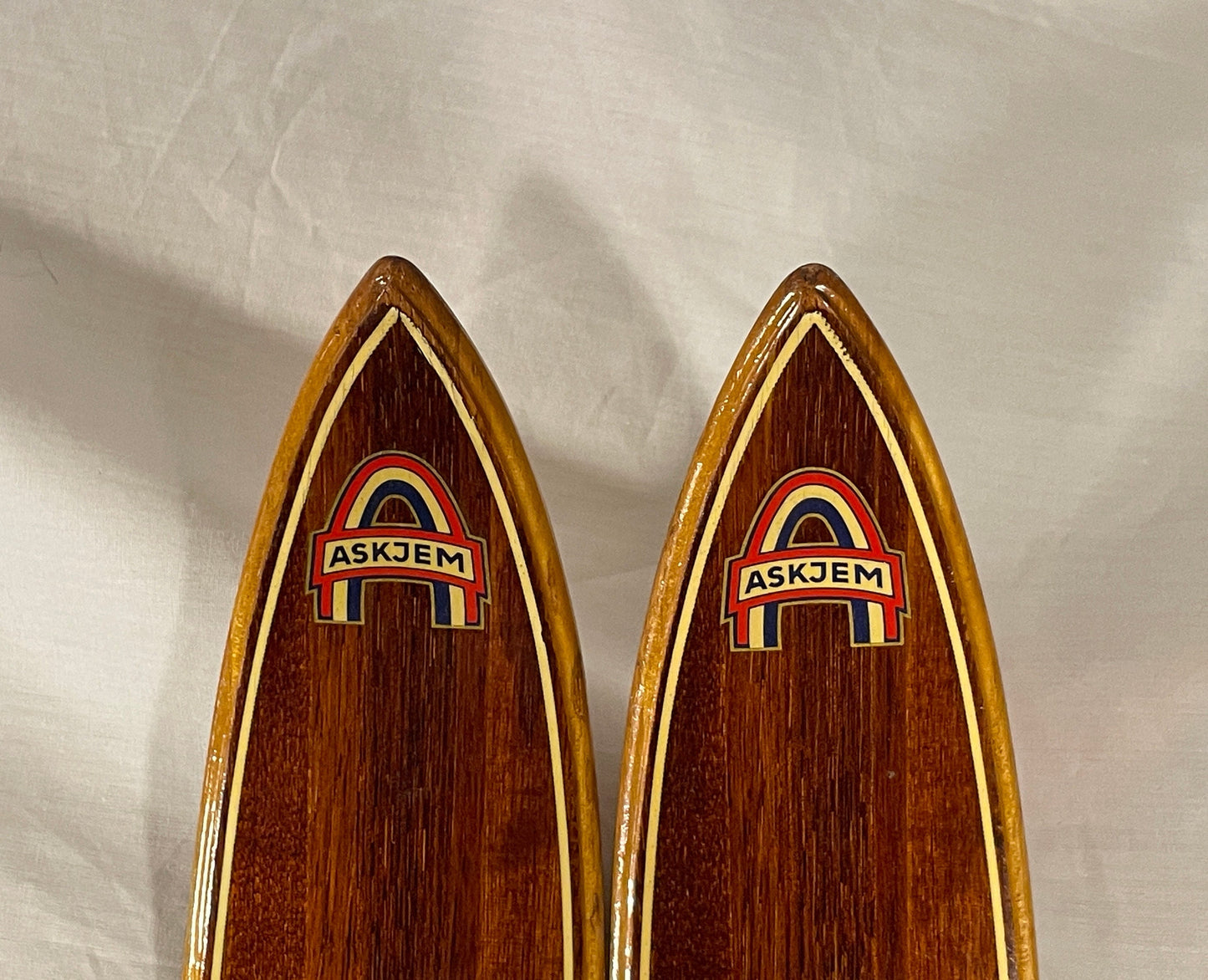 205cm Askjem "Kurant Tur Ski" Wood Cross-Country Touring Skis - 1960s