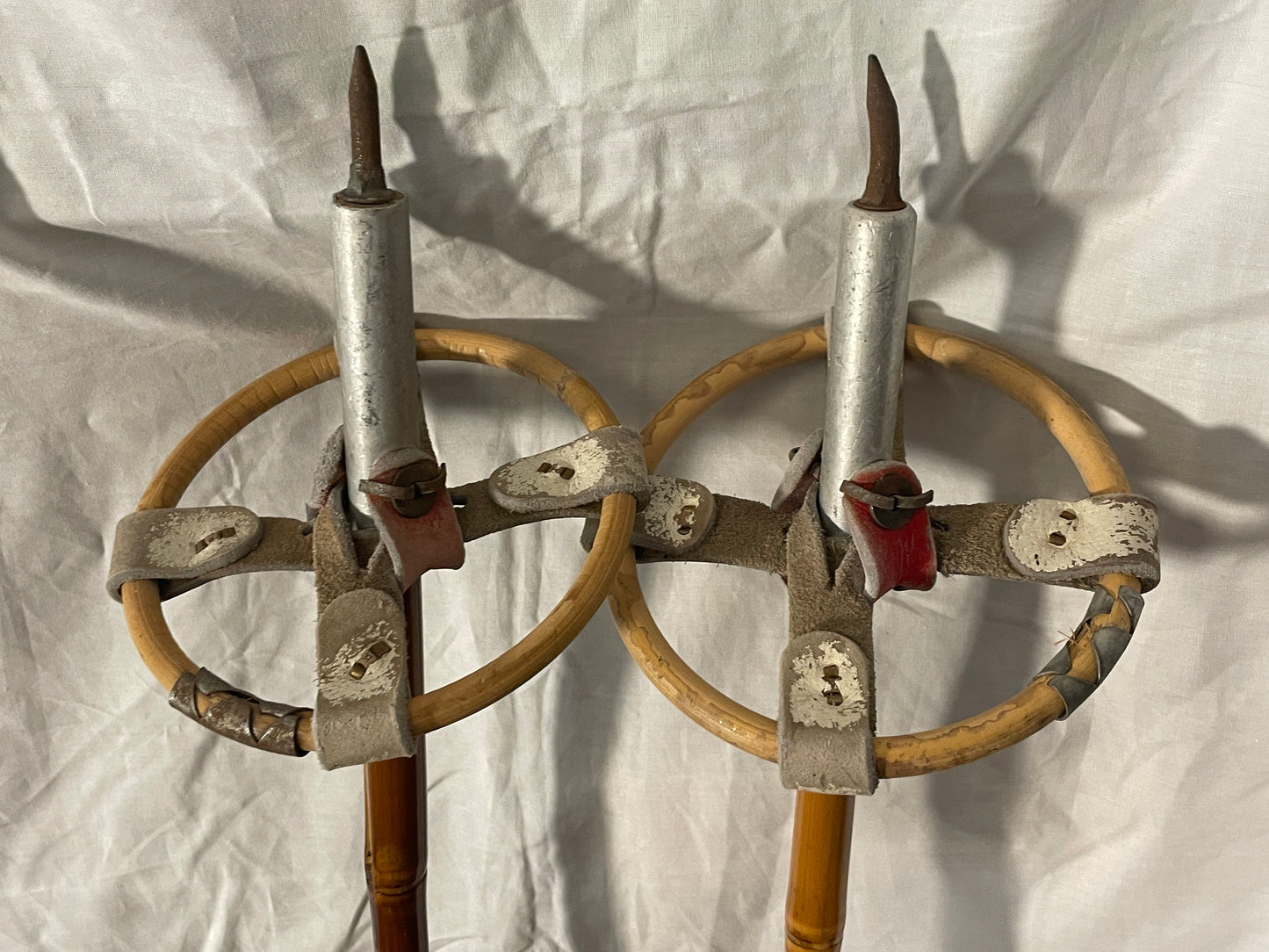 135cm Sigmund Ruud Norwegian Bamboo Cross-Country Ski Poles - Bamboo/Leather