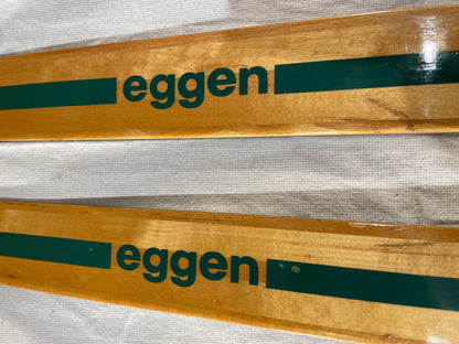 215cm Eggen "Green Stripe" Early 1970s Wood Cross-Country Touring Skis