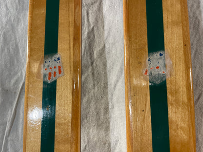215cm Eggen "Green Stripe" Early 1970s Wood Cross-Country Touring Skis