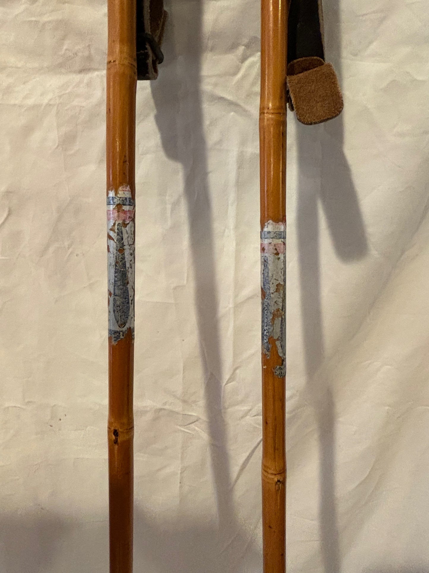 135cm Liljedahl Bamboo Cross-Country Racing Poles - 1960s - VM Staven