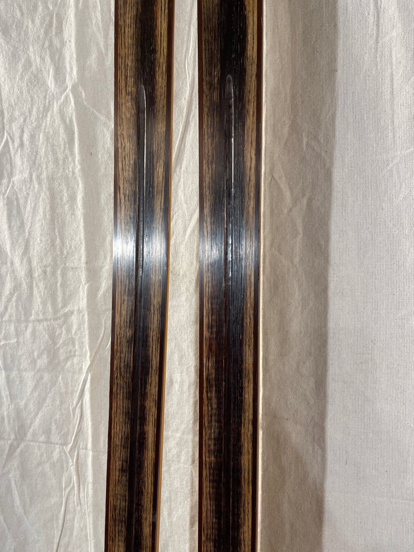 215cm Eggen "Green Stripe" Early 1970s Wood Cross-Country Touring Skis