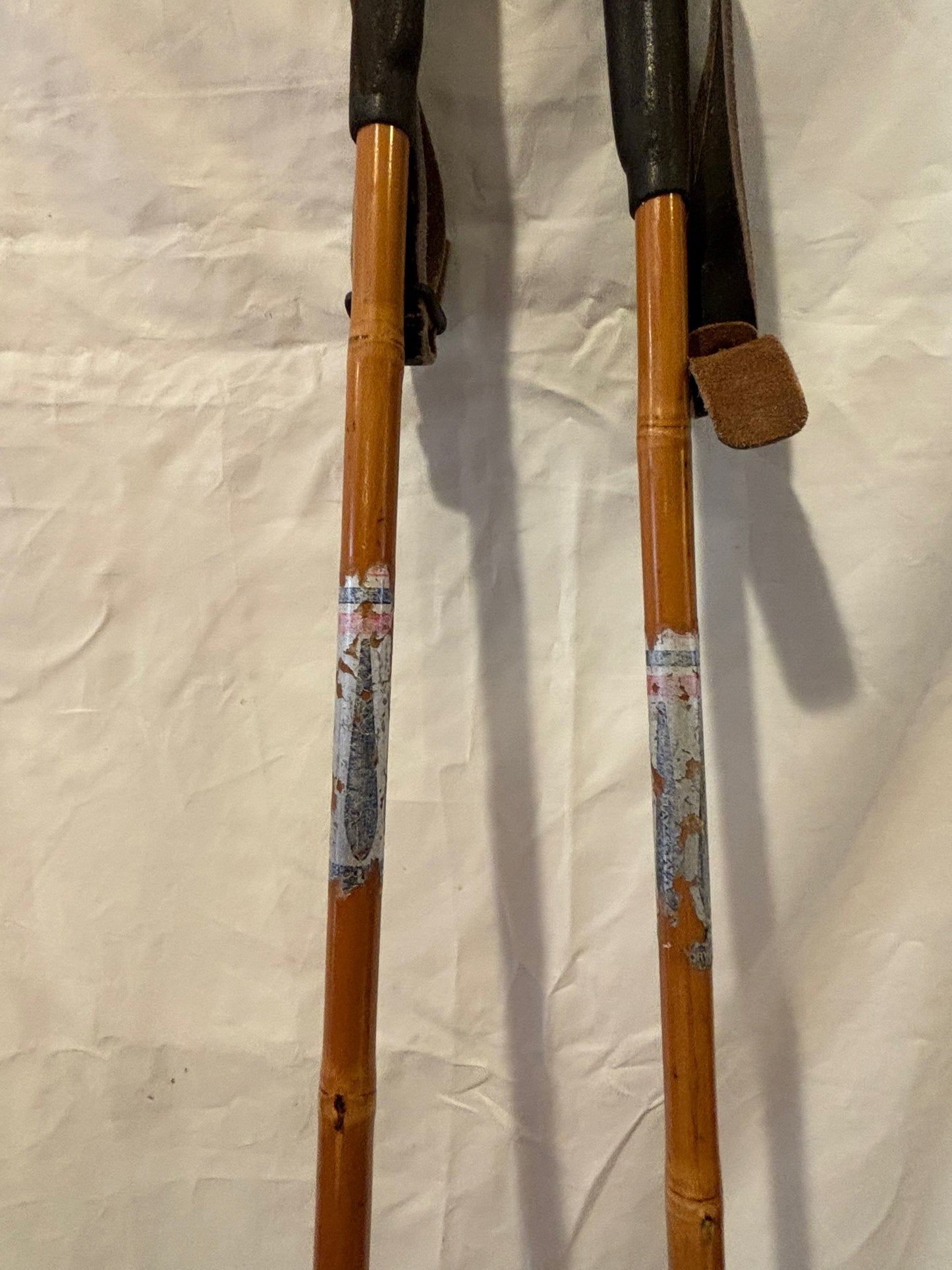 135cm Liljedahl Bamboo Cross-Country Racing Poles - 1960s - VM Staven