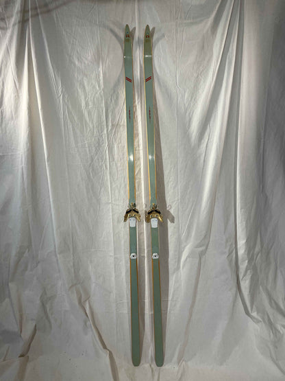 215cm Toppen Hallgeir Brenden "Balsa-Lett" Wood Cross-Country Racing Skis - RARE - 1960s