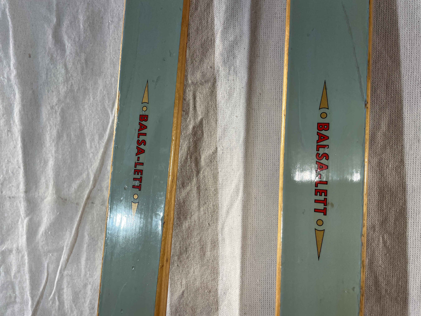 215cm Toppen Hallgeir Brenden "Balsa-Lett" Wood Cross-Country Racing Skis - RARE - 1960s