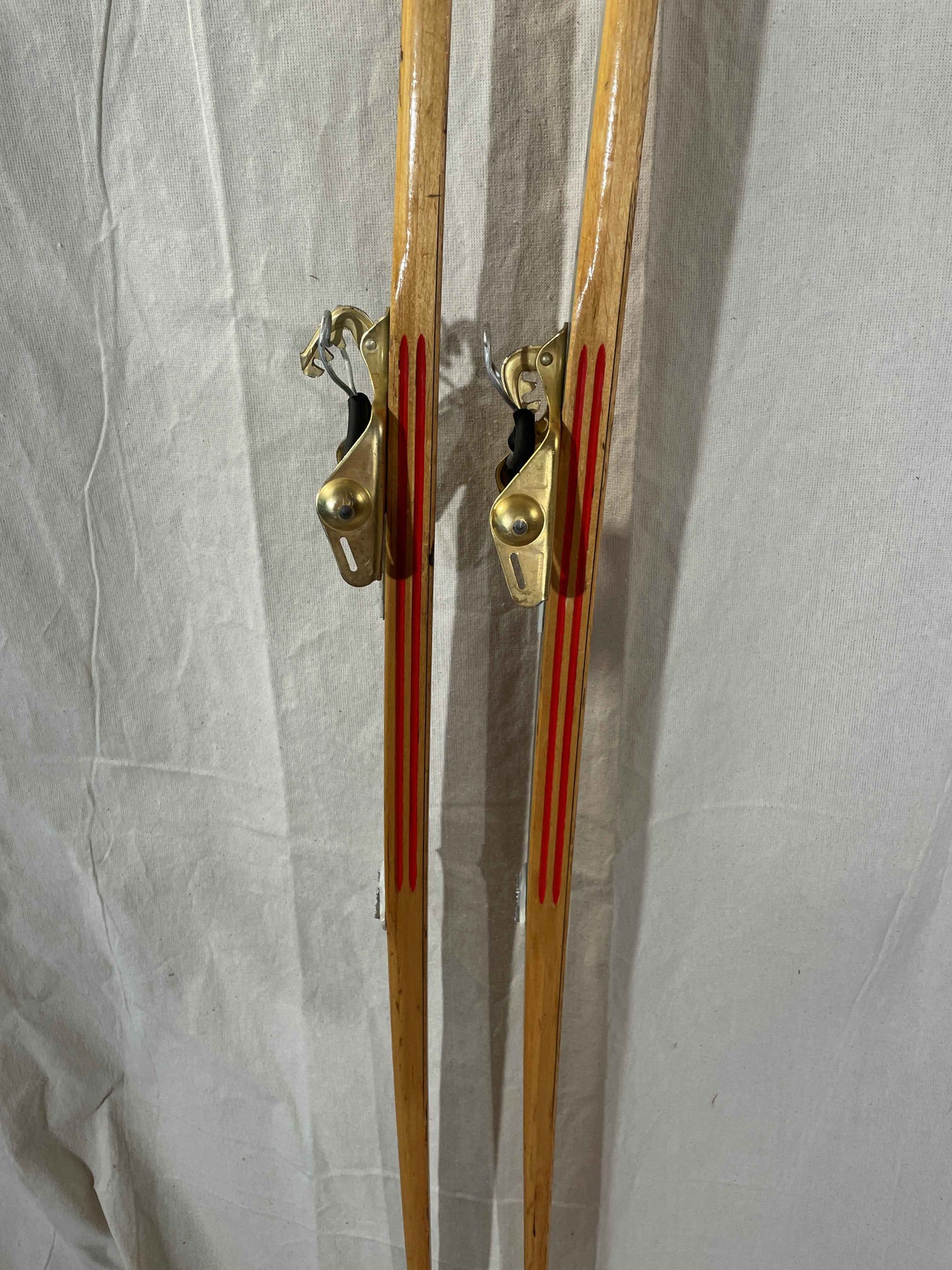 215cm Toppen Hallgeir Brenden "Balsa-Lett" Wood Cross-Country Racing Skis - RARE - 1960s