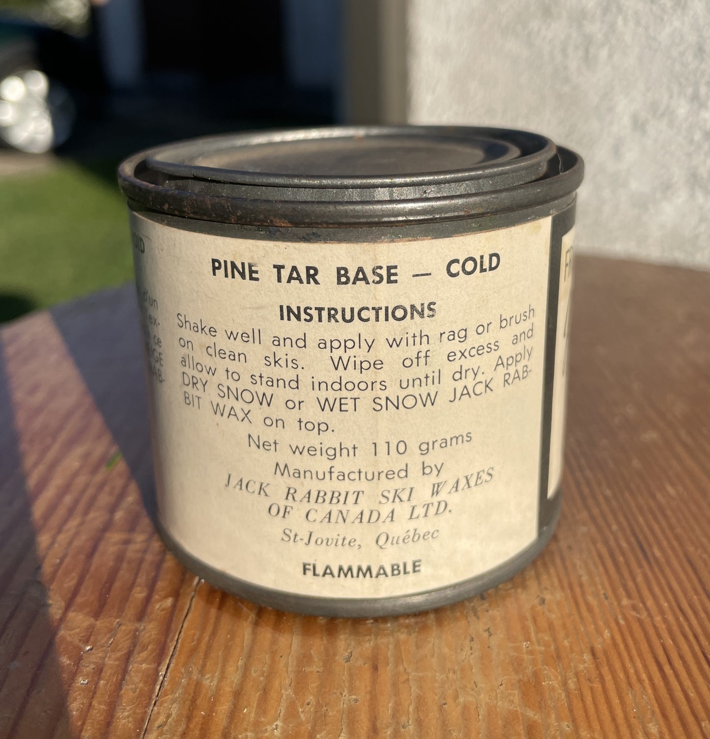 Jack Rabbit Pine Tar for Wood Skis - Full Can