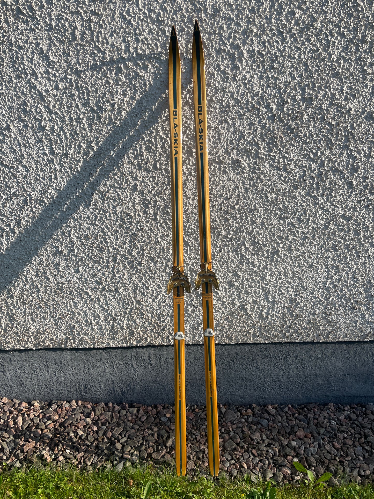 195cm Blå-Skia Wood Nordic Racing Skis - Hickory Base - Beautiful Condition!