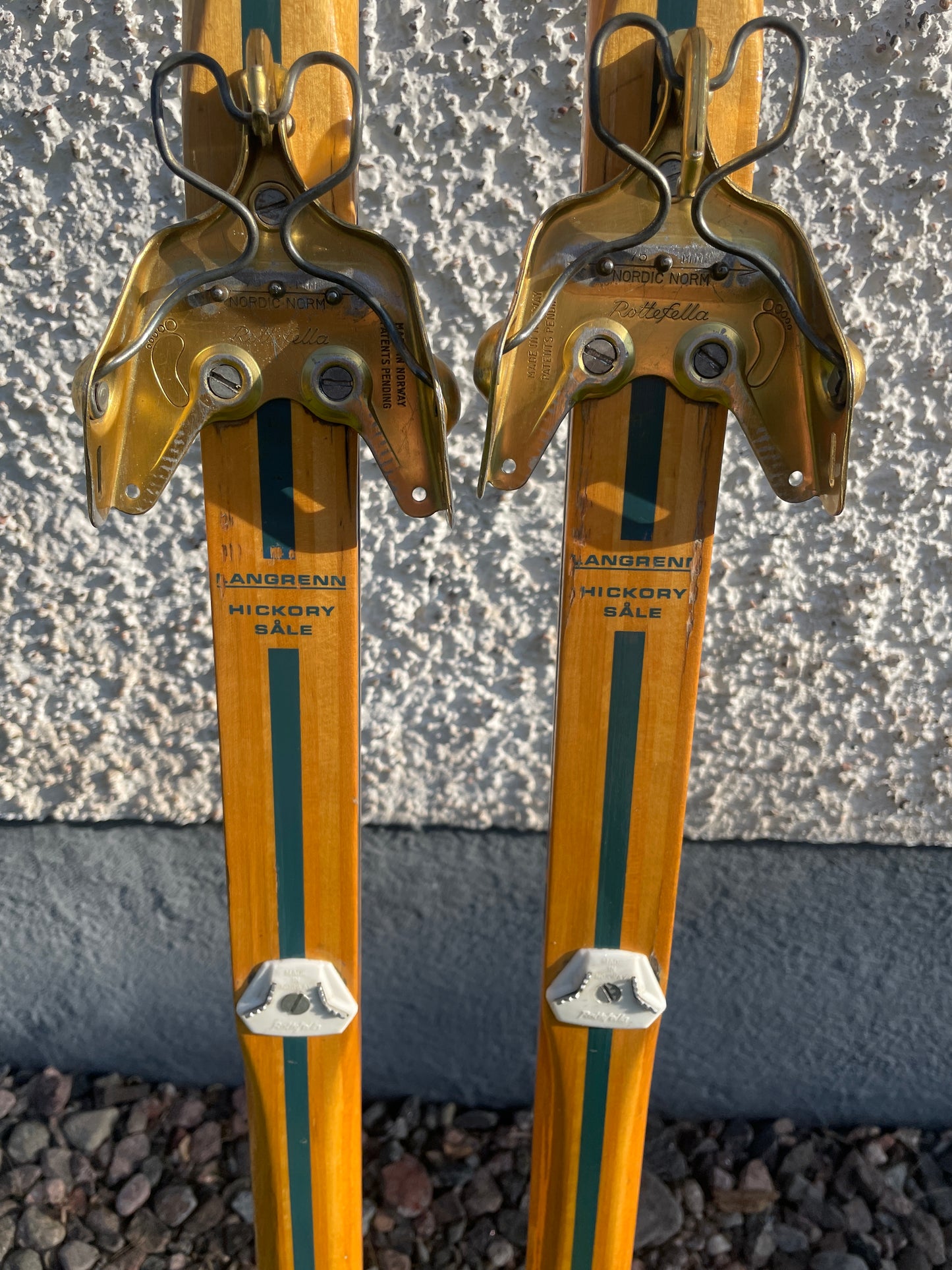 195cm Blå-Skia Wood Nordic Racing Skis - Hickory Base - Beautiful Condition!