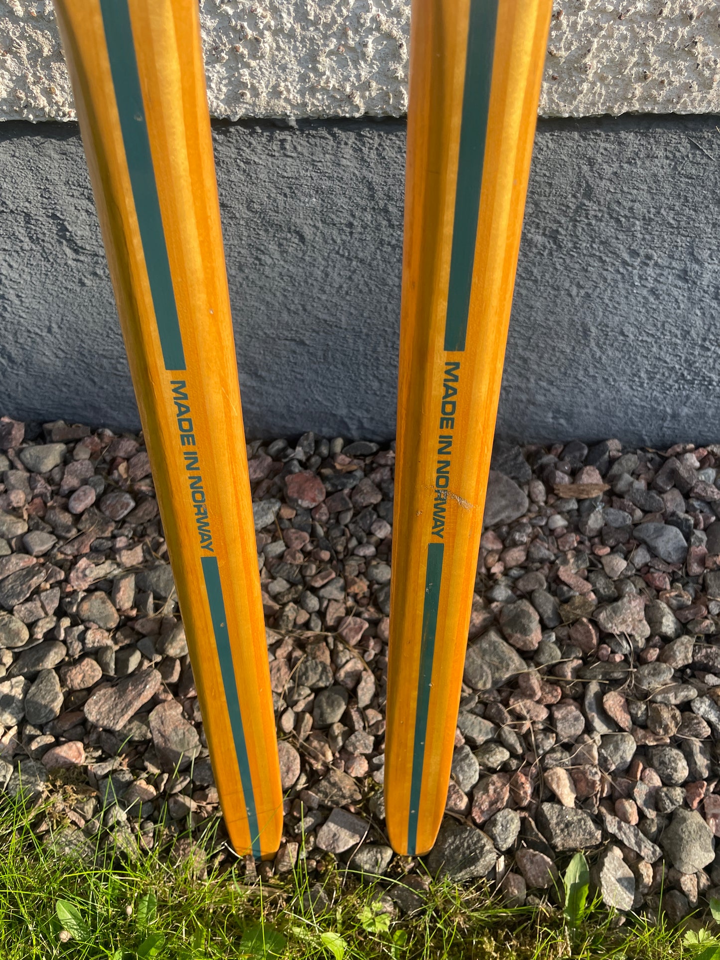195cm Blå-Skia Wood Nordic Racing Skis - Hickory Base - Beautiful Condition!