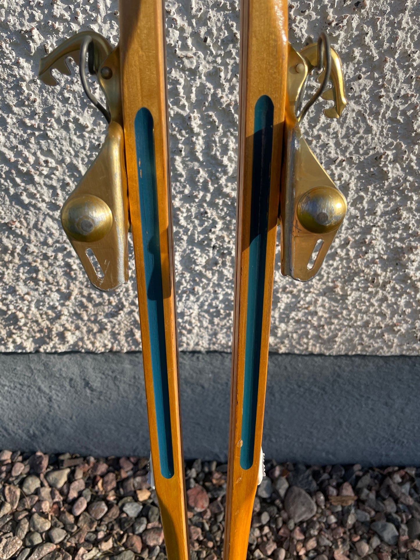 195cm Blå-Skia Wood Nordic Racing Skis - Hickory Base - Beautiful Condition!