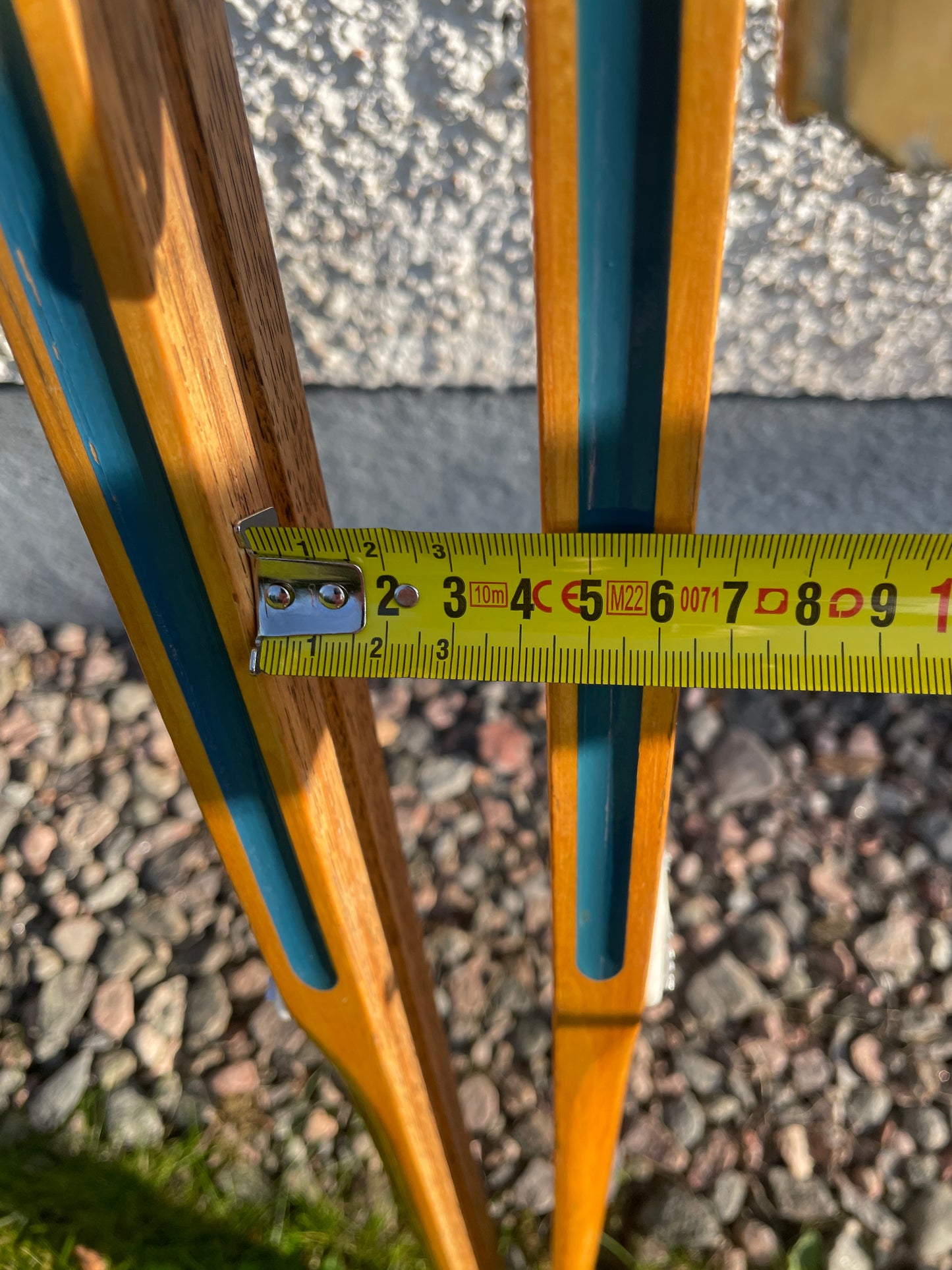 195cm Blå-Skia Wood Nordic Racing Skis - Hickory Base - Beautiful Condition!