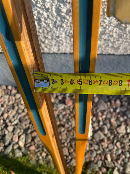 195cm Blå-Skia Wood Nordic Racing Skis - Hickory Base - Beautiful Condition!