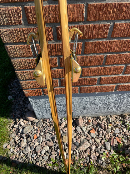 215cm Blå-Skia Wood "Tur-Langrenn" Light Touring Cross-Country Skis - Early 70s - TIMEPIECE!!!!