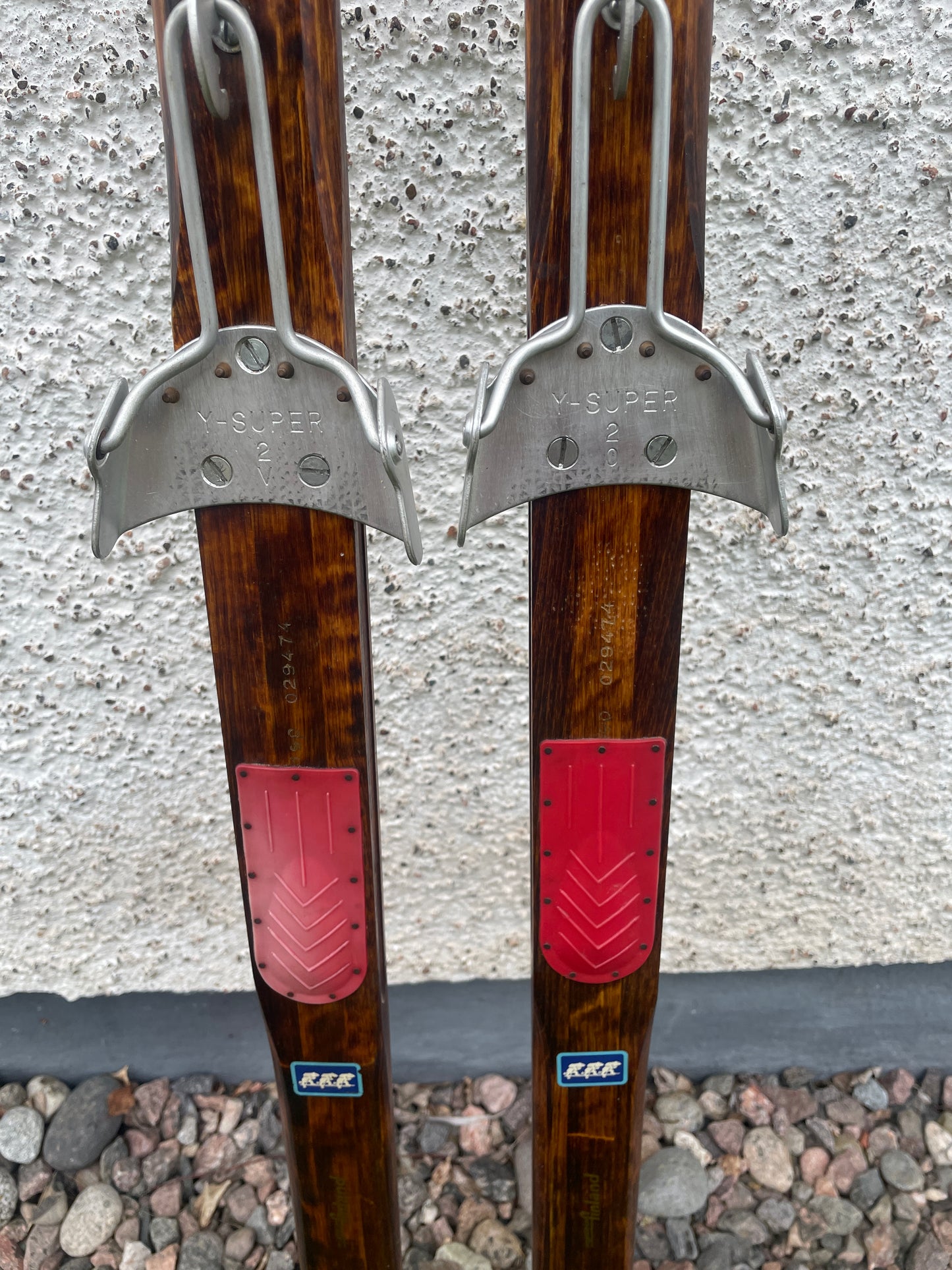 190cm Karhu "Lumi" Wood Cross Country Skis - Skillfully Repaired - Beautiful!!!