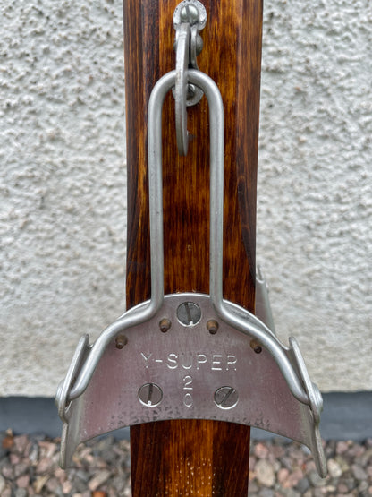 190cm Karhu "Lumi" Wood Cross Country Skis - Skillfully Repaired - Beautiful!!!