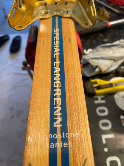 205cm Kongsberg "Spesial Langrenn" Wood Cross-Country Racing Skis - 1970s - Beautiful Condition!!