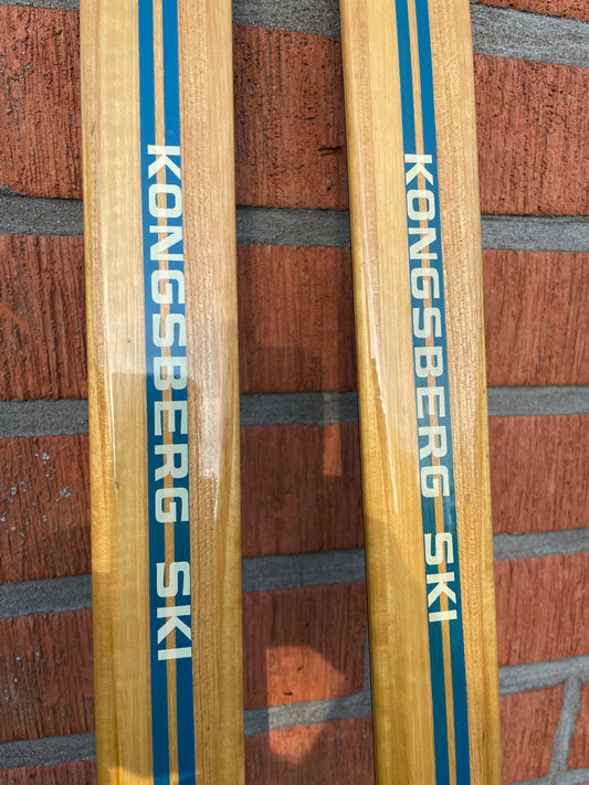 205cm Kongsberg "Spesial Langrenn" Wood Cross-Country Racing Skis - 1970s - Beautiful Condition!!