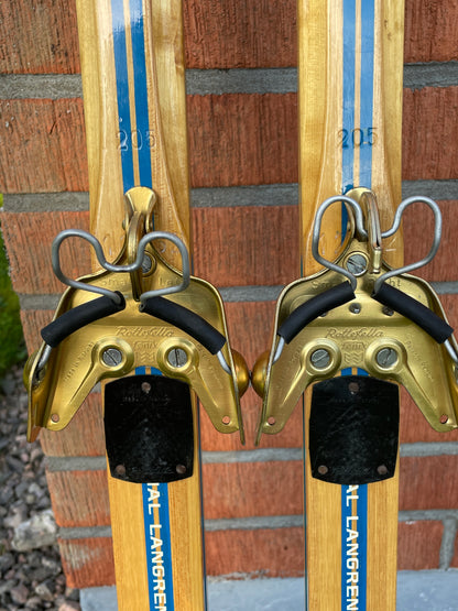 205cm Kongsberg "Spesial Langrenn" Wood Cross-Country Racing Skis - 1970s - Beautiful Condition!!
