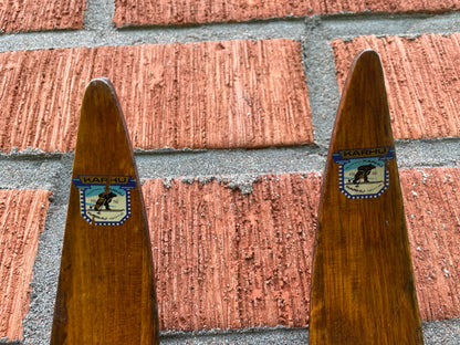 205cm Karhu "Erikoiskilpa" Wood Cross-Country Racing Skis - Beautiful Natural Color
