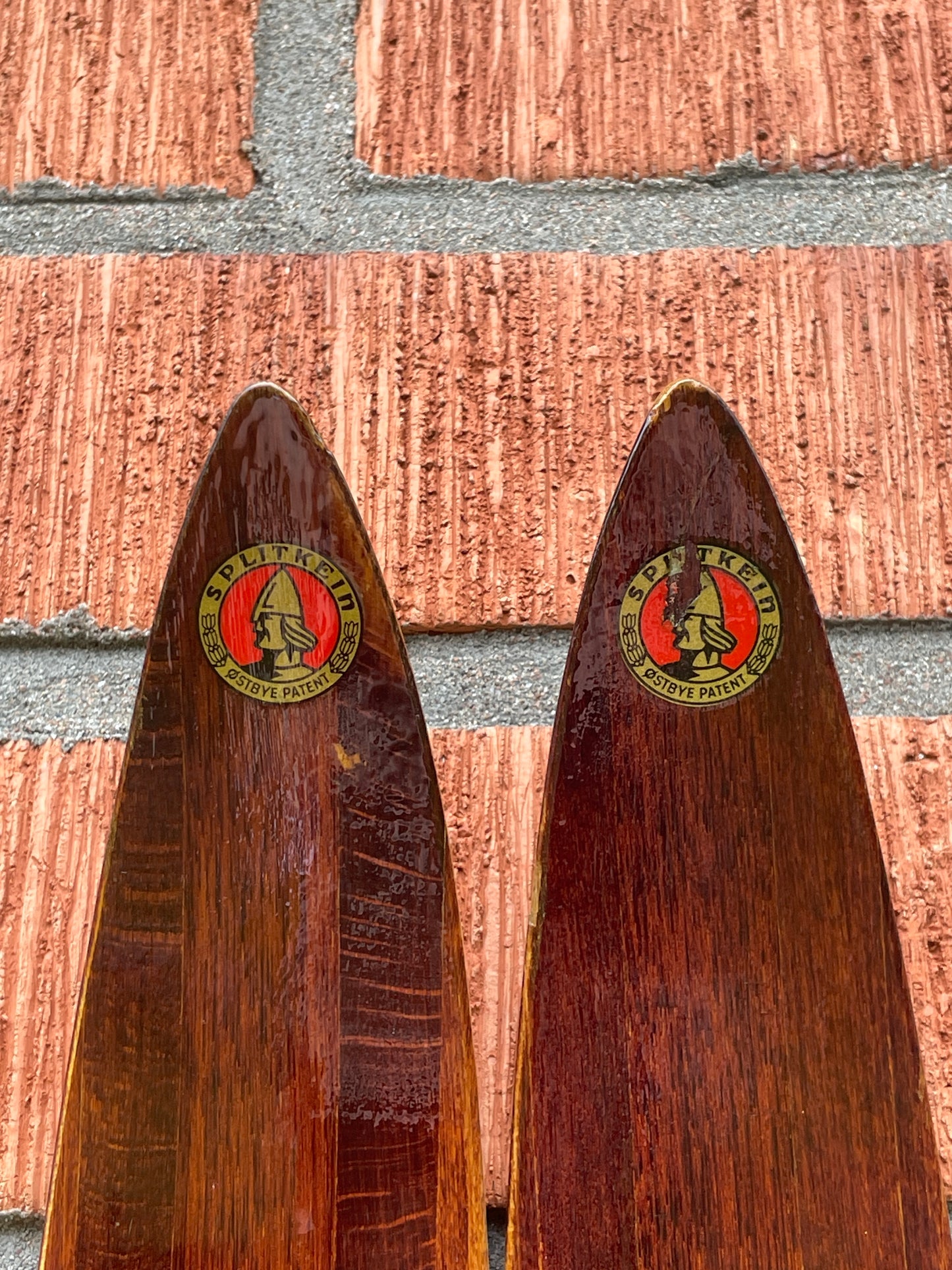 215cm Splitkein Mid-1960s Wood Cross-Country Touring Skis - Great Condition!
