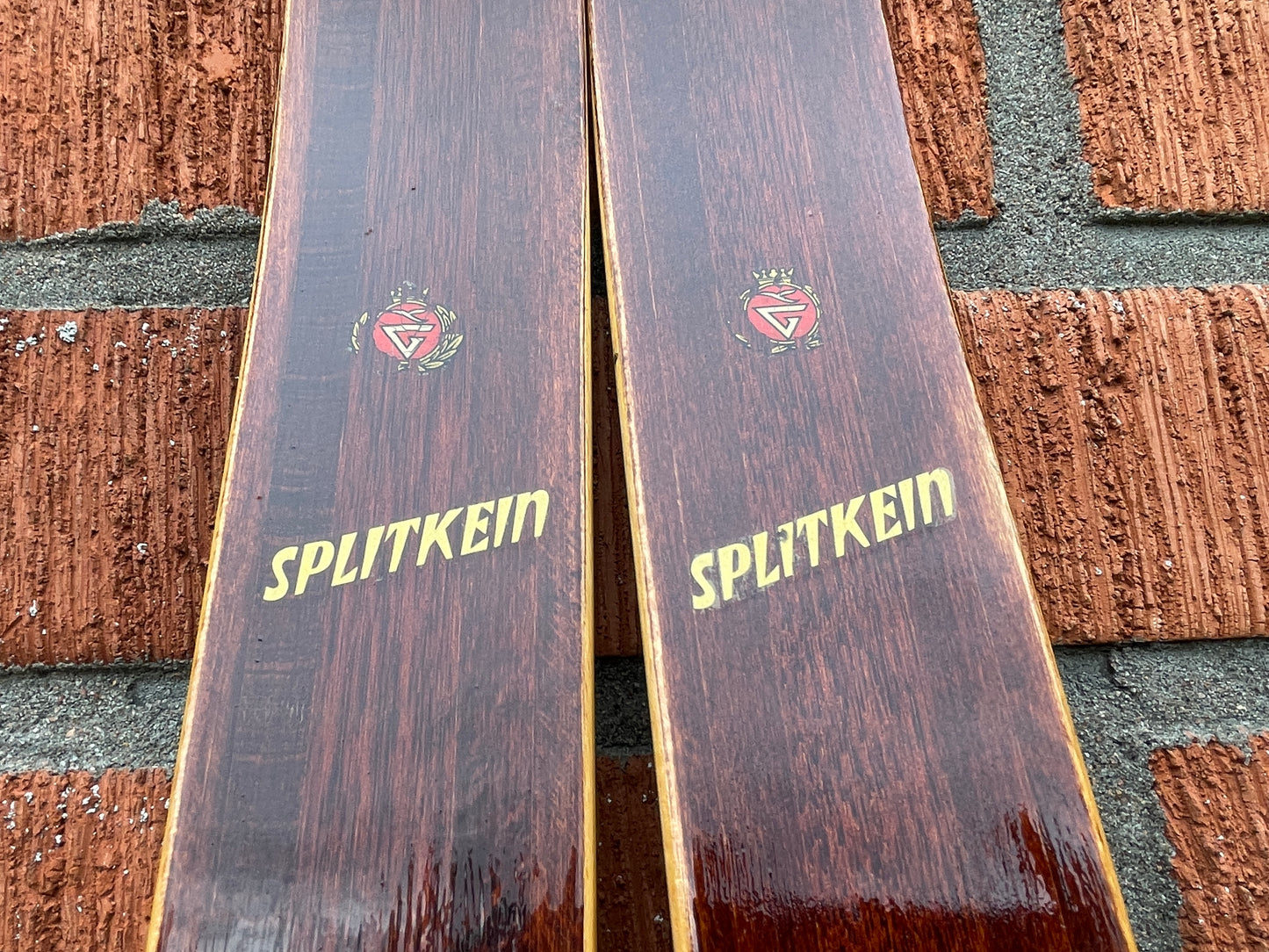 215cm Splitkein Mid-1960s Wood Cross-Country Touring Skis - Great Condition!