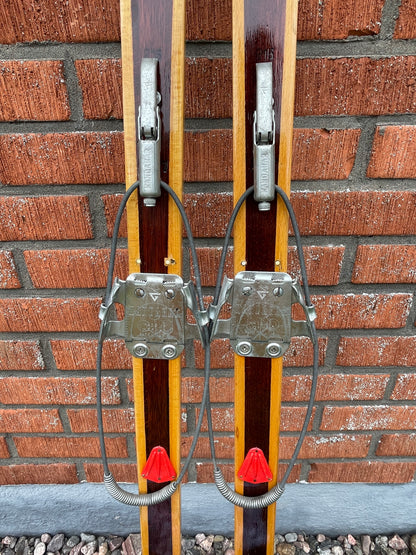 215cm Splitkein Mid-1960s Wood Cross-Country Touring Skis - Great Condition!