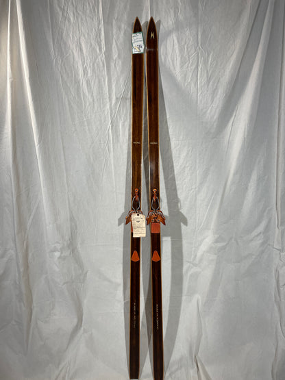 190cm Madshus Late 1960s Wood Cross-Country Touring Skis - TRAVEL PEDIGREE!
